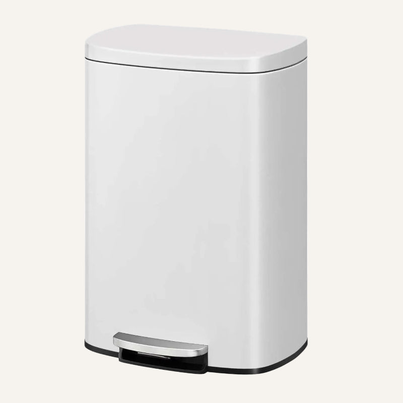 poubelle cuisine 50L blanche