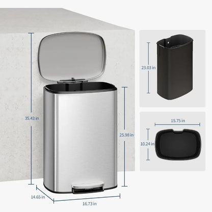 Dimension de la poubelle de cuisine 50L