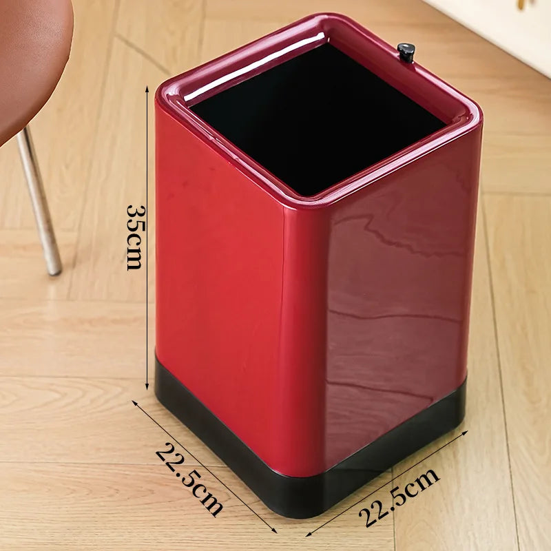 Dimension de la poubelle en plastique design minimaliste carrée