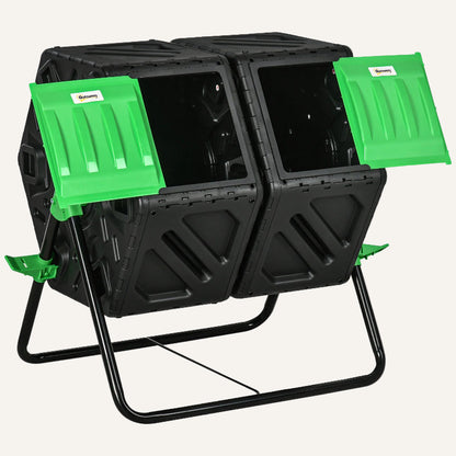 poubelle extérieure à compost rotative de 130L