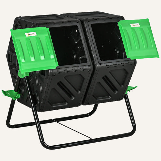 poubelle extérieure à compost rotative de 130L