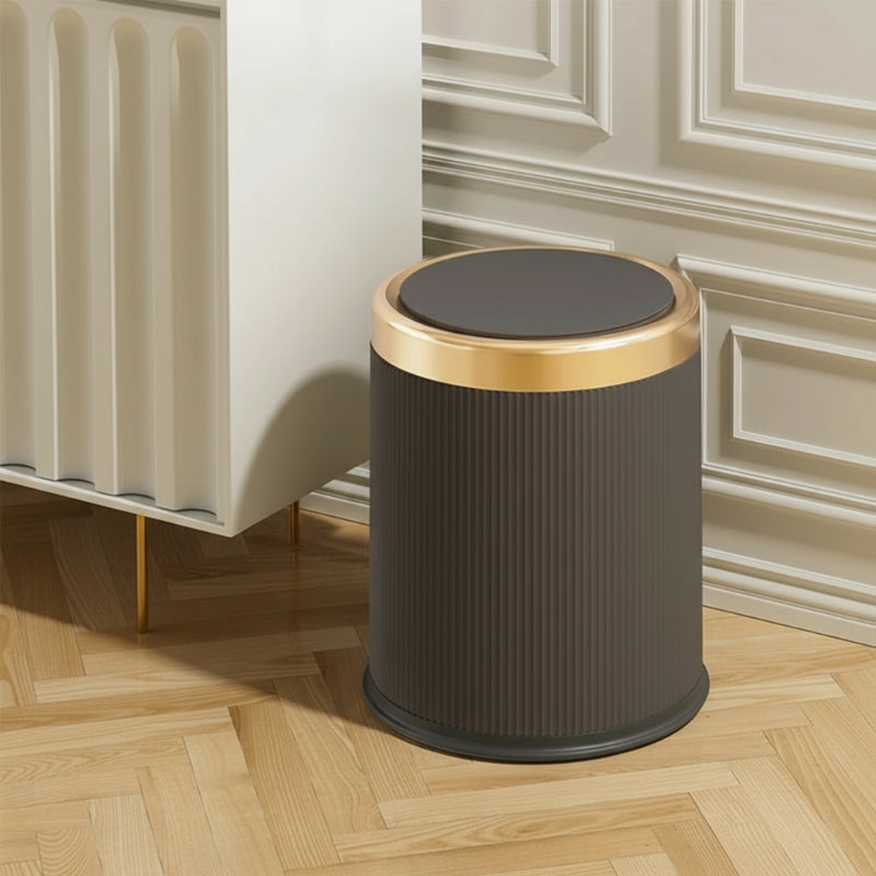 poubelle ronde en plastique 12L grise