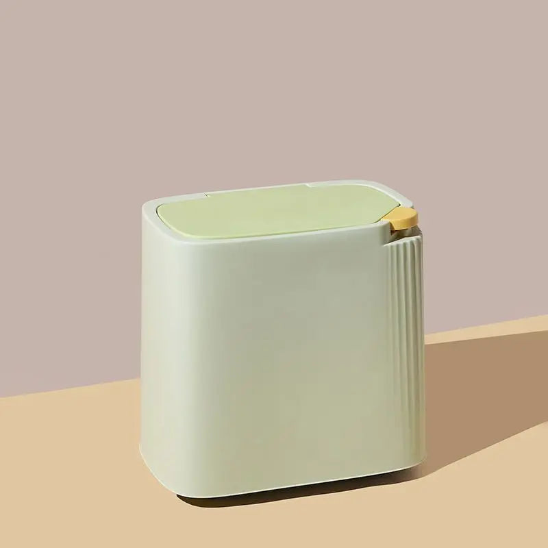 poubelle salle de bain rectangulaire verte