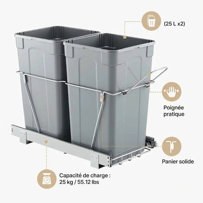 Les avantages de la poubelle sous evier grise 50L